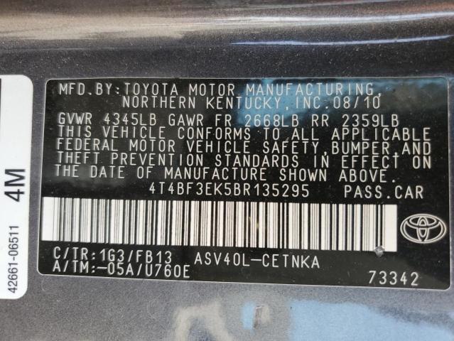 Photo 11 VIN: 4T4BF3EK5BR135295 - TOYOTA CAMRY 