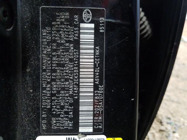 Photo 9 VIN: 4T4BF3EK5BR147057 - TOYOTA CAMRY BASE 