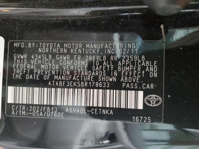 Photo 11 VIN: 4T4BF3EK5BR178633 - TOYOTA CAMRY 