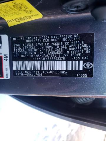 Photo 9 VIN: 4T4BF3EK5BR203370 - TOYOTA CAMRY BASE 