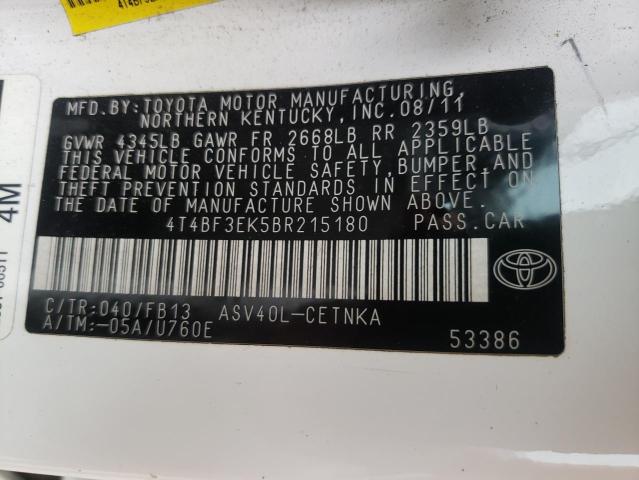 Photo 9 VIN: 4T4BF3EK5BR215180 - TOYOTA CAMRY 