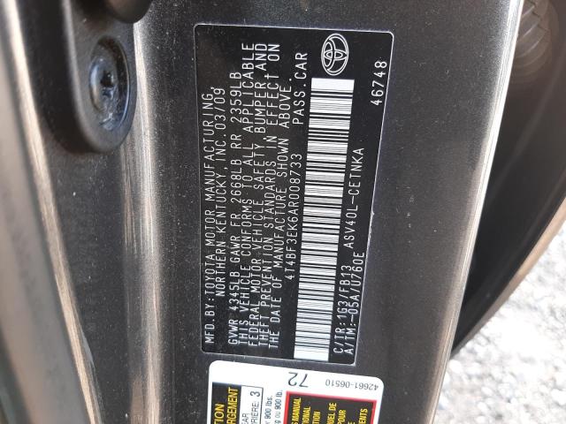 Photo 11 VIN: 4T4BF3EK6AR008733 - TOYOTA CAMRY BASE 