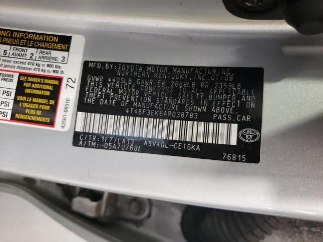 Photo 11 VIN: 4T4BF3EK6AR038783 - TOYOTA CAMRY BASE 