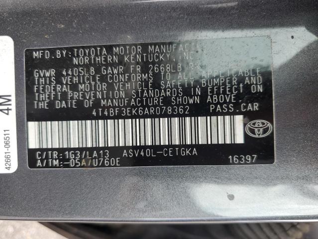 Photo 11 VIN: 4T4BF3EK6AR078362 - TOYOTA CAMRY 