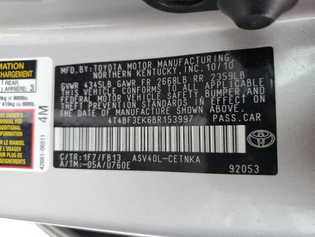 Photo 11 VIN: 4T4BF3EK6BR153997 - TOYOTA CAMRY 