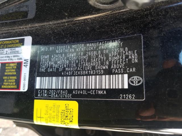 Photo 9 VIN: 4T4BF3EK6BR183159 - TOYOTA CAMRY BASE 