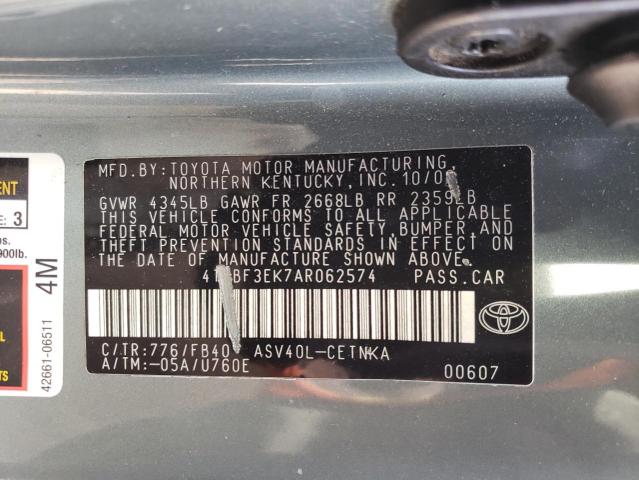 Photo 11 VIN: 4T4BF3EK7AR062574 - TOYOTA CAMRY BASE 