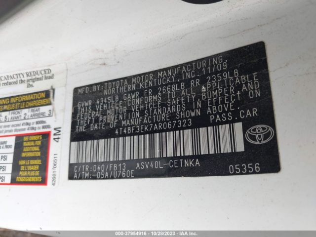 Photo 8 VIN: 4T4BF3EK7AR067323 - TOYOTA CAMRY 