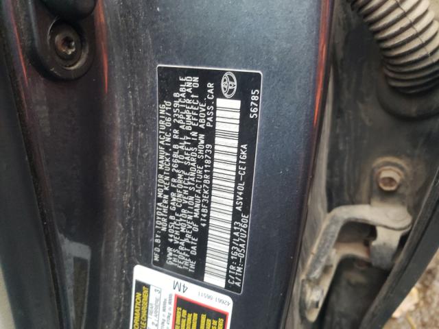 Photo 9 VIN: 4T4BF3EK7BR118739 - TOYOTA CAMRY BASE 