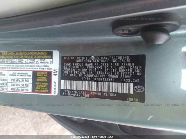 Photo 8 VIN: 4T4BF3EK7BR132561 - TOYOTA CAMRY 