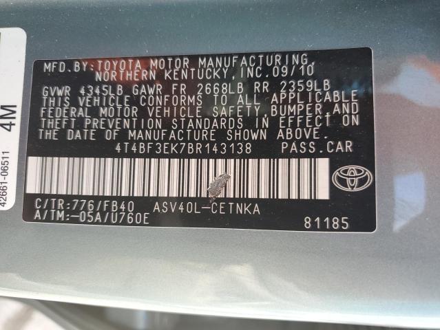 Photo 11 VIN: 4T4BF3EK7BR143138 - TOYOTA CAMRY BASE 