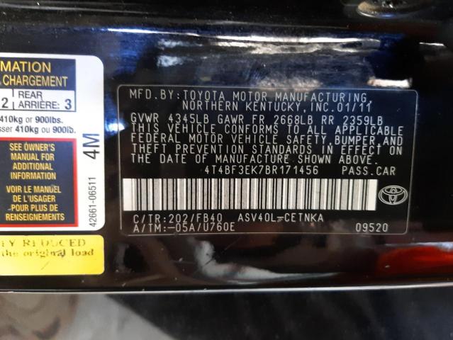 Photo 9 VIN: 4T4BF3EK7BR171456 - TOYOTA CAMRY BASE 