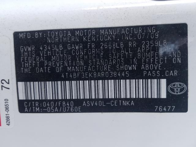 Photo 9 VIN: 4T4BF3EK8AR038445 - TOYOTA CAMRY BASE 