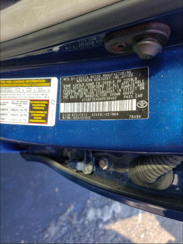 Photo 9 VIN: 4T4BF3EK8AR038462 - TOYOTA CAMRY BASE 