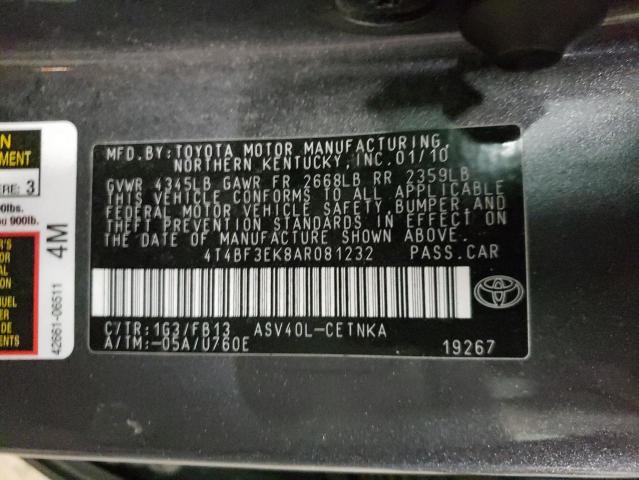 Photo 11 VIN: 4T4BF3EK8AR081232 - TOYOTA CAMRY BASE 