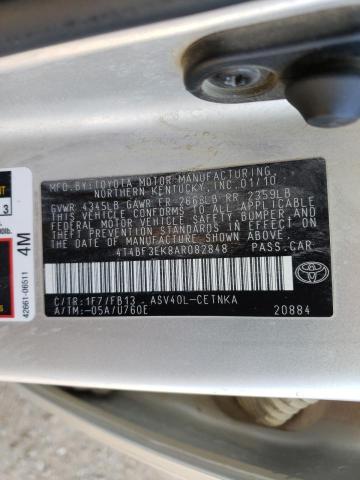 Photo 9 VIN: 4T4BF3EK8AR082848 - TOYOTA CAMRY BASE 