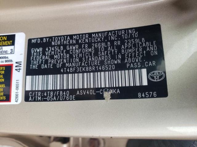 Photo 9 VIN: 4T4BF3EK8BR146520 - TOYOTA CAMRY BASE 