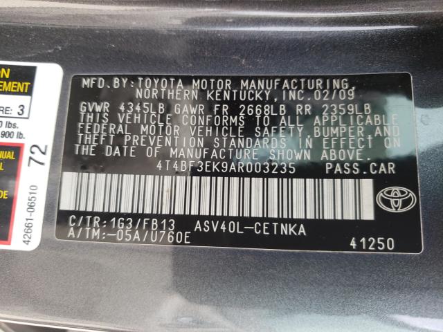 Photo 9 VIN: 4T4BF3EK9AR003235 - TOYOTA CAMRY BASE 