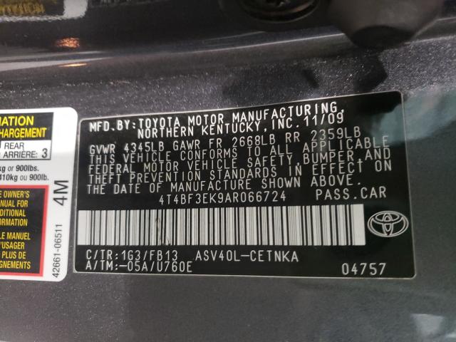 Photo 9 VIN: 4T4BF3EK9AR066724 - TOYOTA CAMRY BASE 