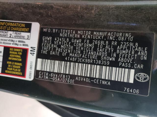 Photo 9 VIN: 4T4BF3EK9BR138359 - TOYOTA CAMRY BASE 