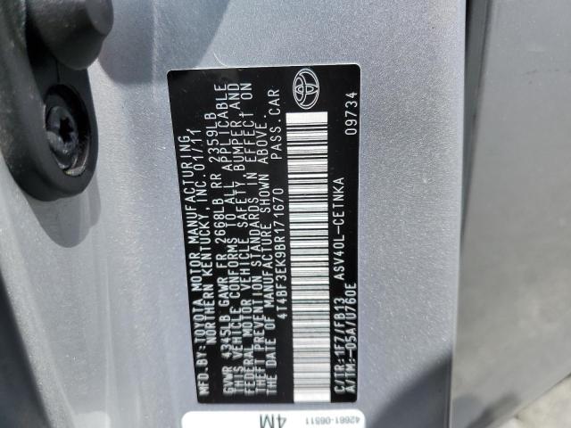 Photo 11 VIN: 4T4BF3EK9BR171670 - TOYOTA CAMRY BASE 