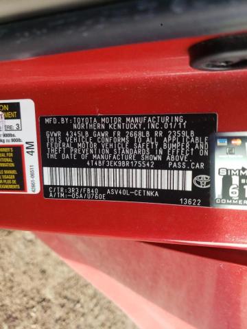 Photo 9 VIN: 4T4BF3EK9BR175542 - TOYOTA CAMRY BASE 