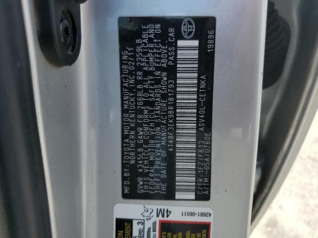 Photo 12 VIN: 4T4BF3EK9BR181793 - TOYOTA CAMRY BASE 