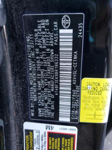 Photo 11 VIN: 4T4BF3EK9BR186332 - TOYOTA CAMRY BASE 