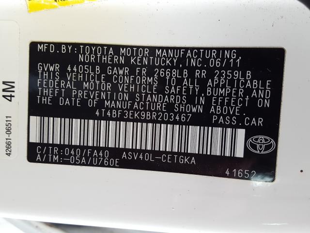 Photo 9 VIN: 4T4BF3EK9BR203467 - TOYOTA CAMRY BASE 