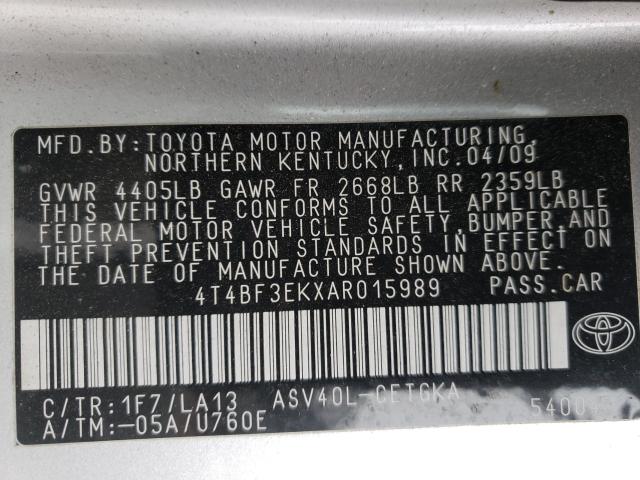 Photo 9 VIN: 4T4BF3EKXAR015989 - TOYOTA CAMRY BASE 