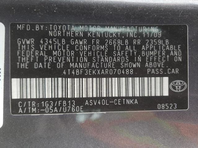 Photo 9 VIN: 4T4BF3EKXAR070488 - TOYOTA CAMRY BASE 