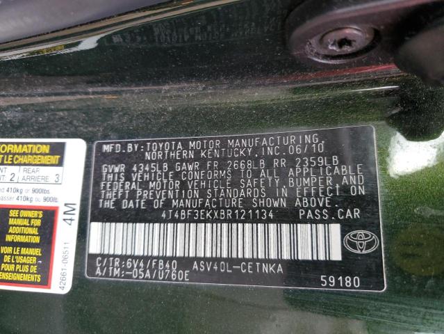 Photo 11 VIN: 4T4BF3EKXBR121134 - TOYOTA CAMRY 