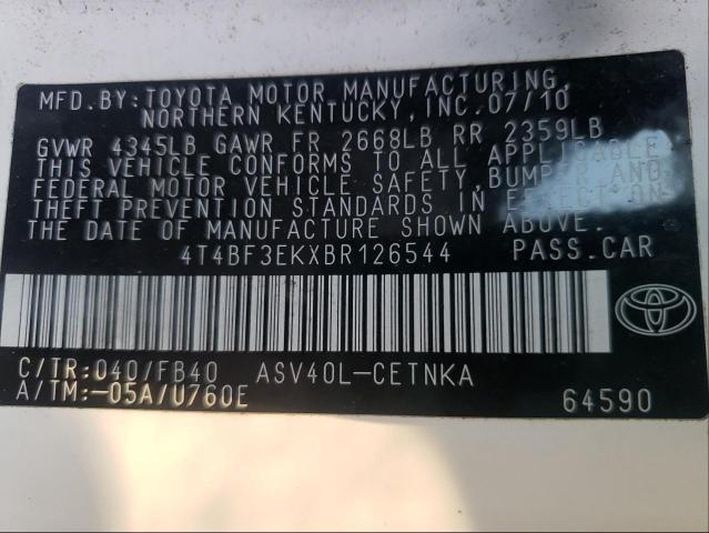 Photo 9 VIN: 4T4BF3EKXBR126544 - TOYOTA CAMRY BASE 