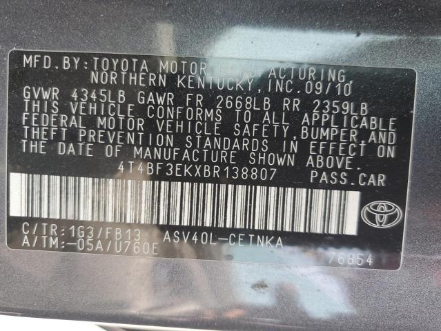 Photo 12 VIN: 4T4BF3EKXBR138807 - TOYOTA CAMRY BASE 