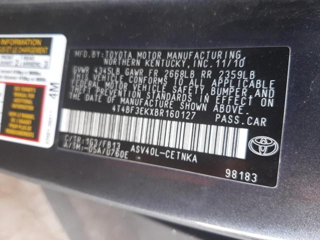 Photo 9 VIN: 4T4BF3EKXBR160127 - TOYOTA CAMRY BASE 