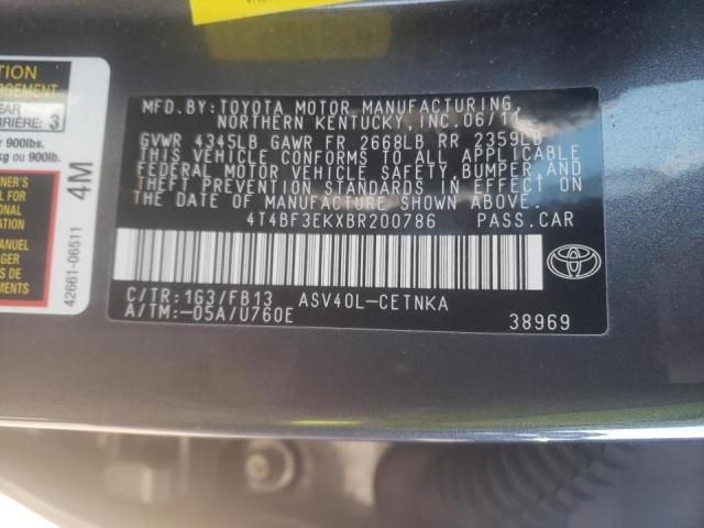 Photo 9 VIN: 4T4BF3EKXBR200786 - TOYOTA CAMRY BASE 