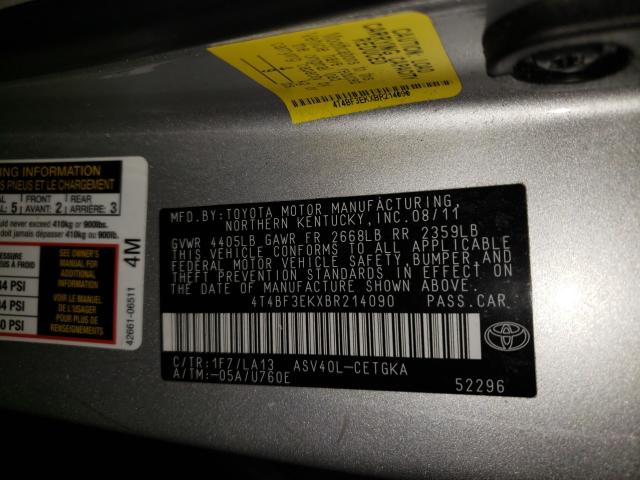 Photo 9 VIN: 4T4BF3EKXBR214090 - TOYOTA CAMRY 