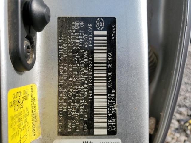 Photo 11 VIN: 4T4BF3EKXBR219208 - TOYOTA CAMRY 