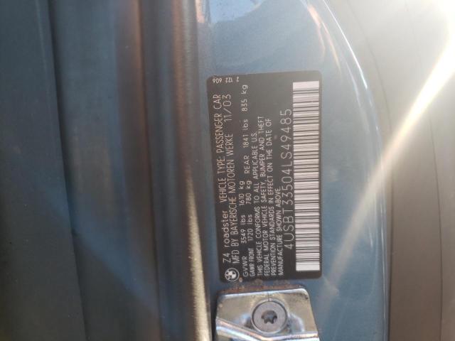 Photo 12 VIN: 4USBT33504LS49485 - BMW Z4 