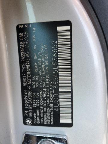 Photo 12 VIN: 4USBT33545LS56652 - BMW Z4 