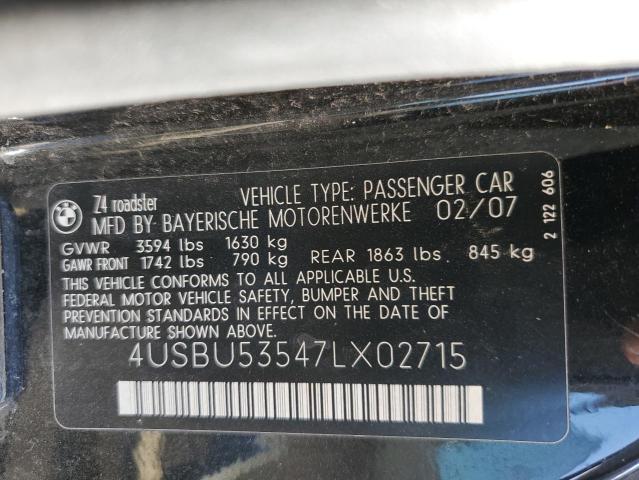 Photo 12 VIN: 4USBU53547LX02715 - BMW Z4 3.0SI 