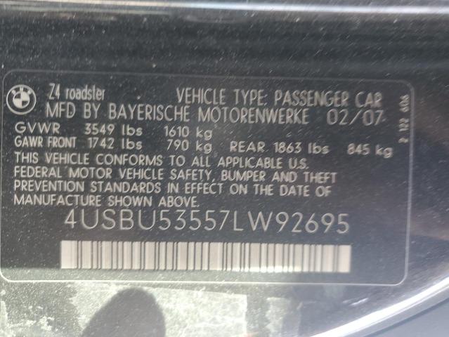 Photo 12 VIN: 4USBU53557LW92695 - BMW Z4 