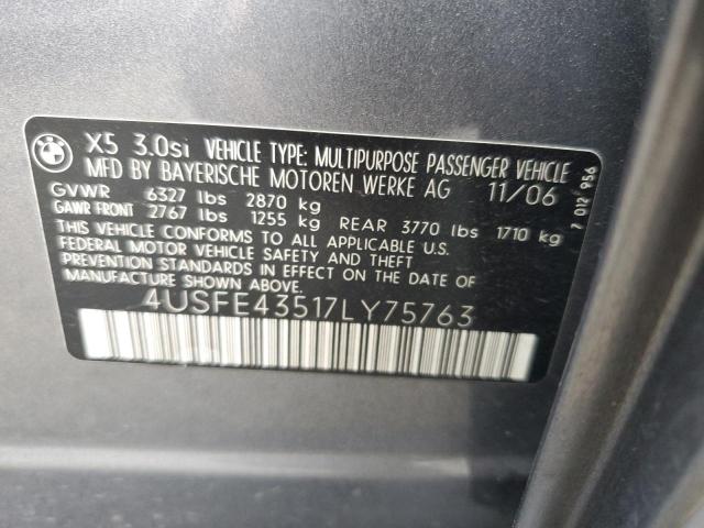 Photo 13 VIN: 4USFE43517LY75763 - BMW X5 3.0I 