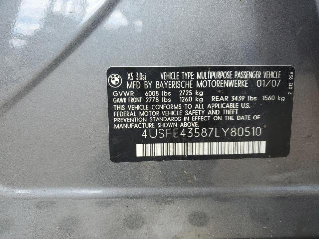 Photo 12 VIN: 4USFE43587LY80510 - BMW X5 3.0I 