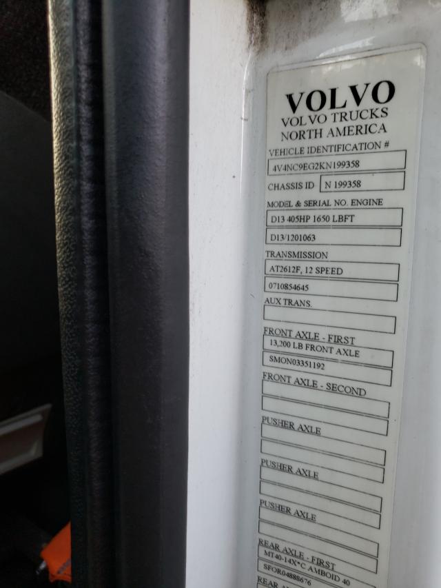 Photo 9 VIN: 4V4NC9EG2KN199358 - VOLVO VN VNL 