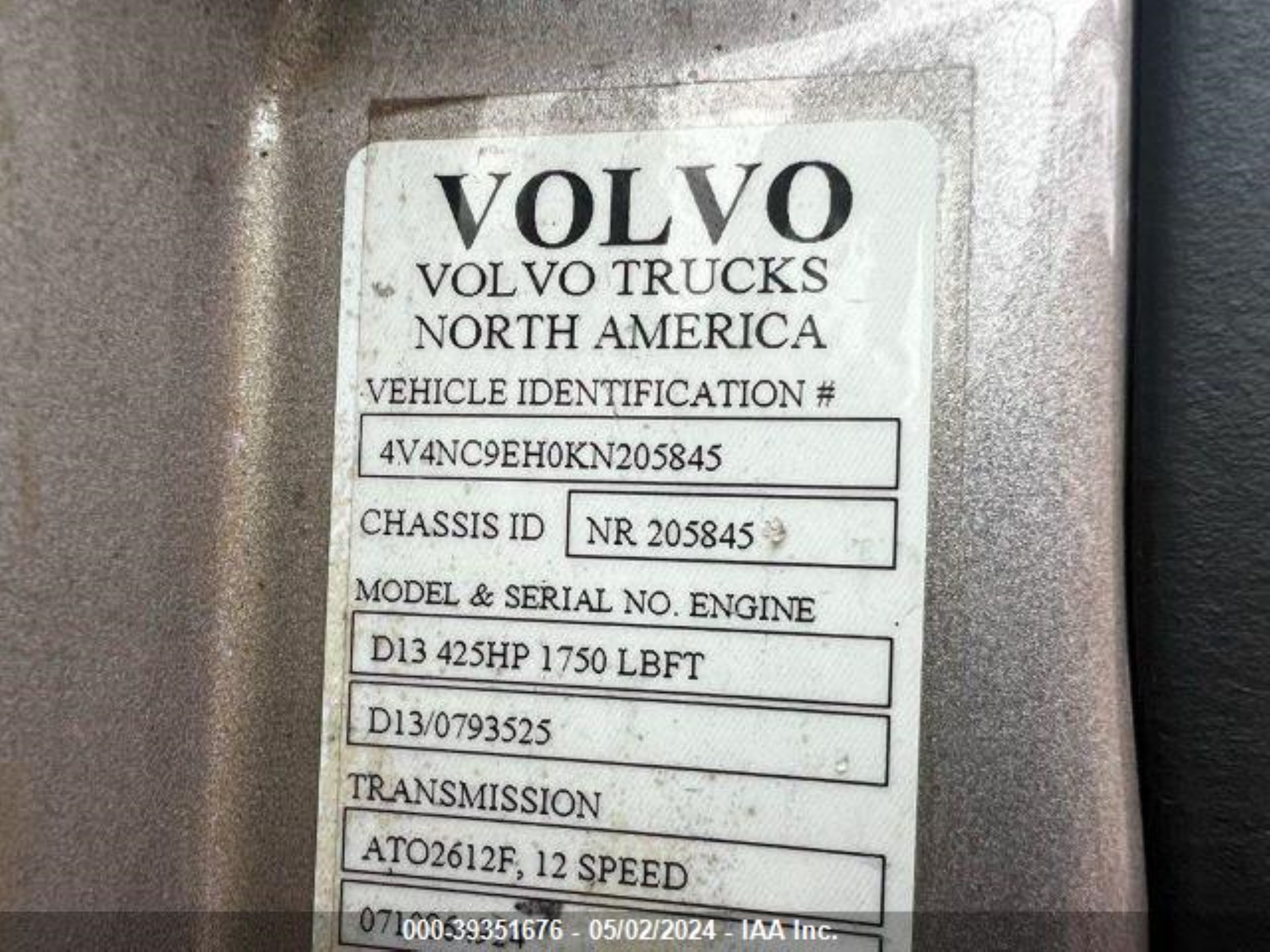 Photo 8 VIN: 4V4NC9EH0KN205845 - VOLVO NULL 