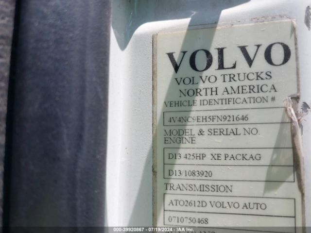 Photo 8 VIN: 4V4NC9EH5FN921646 - VOLVO VN 