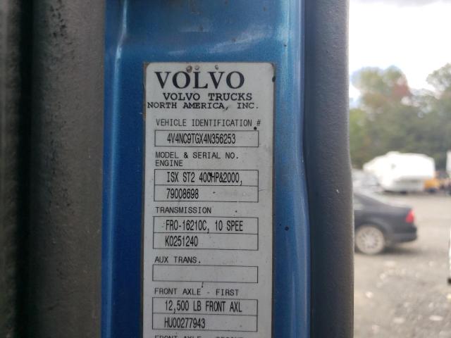 Photo 9 VIN: 4V4NC9TGX4N356253 - VOLVO VN 