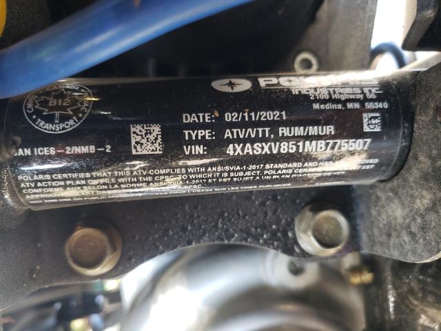 Photo 9 VIN: 4XASXV851MB775507 - POLARIS SPORTSMAN 