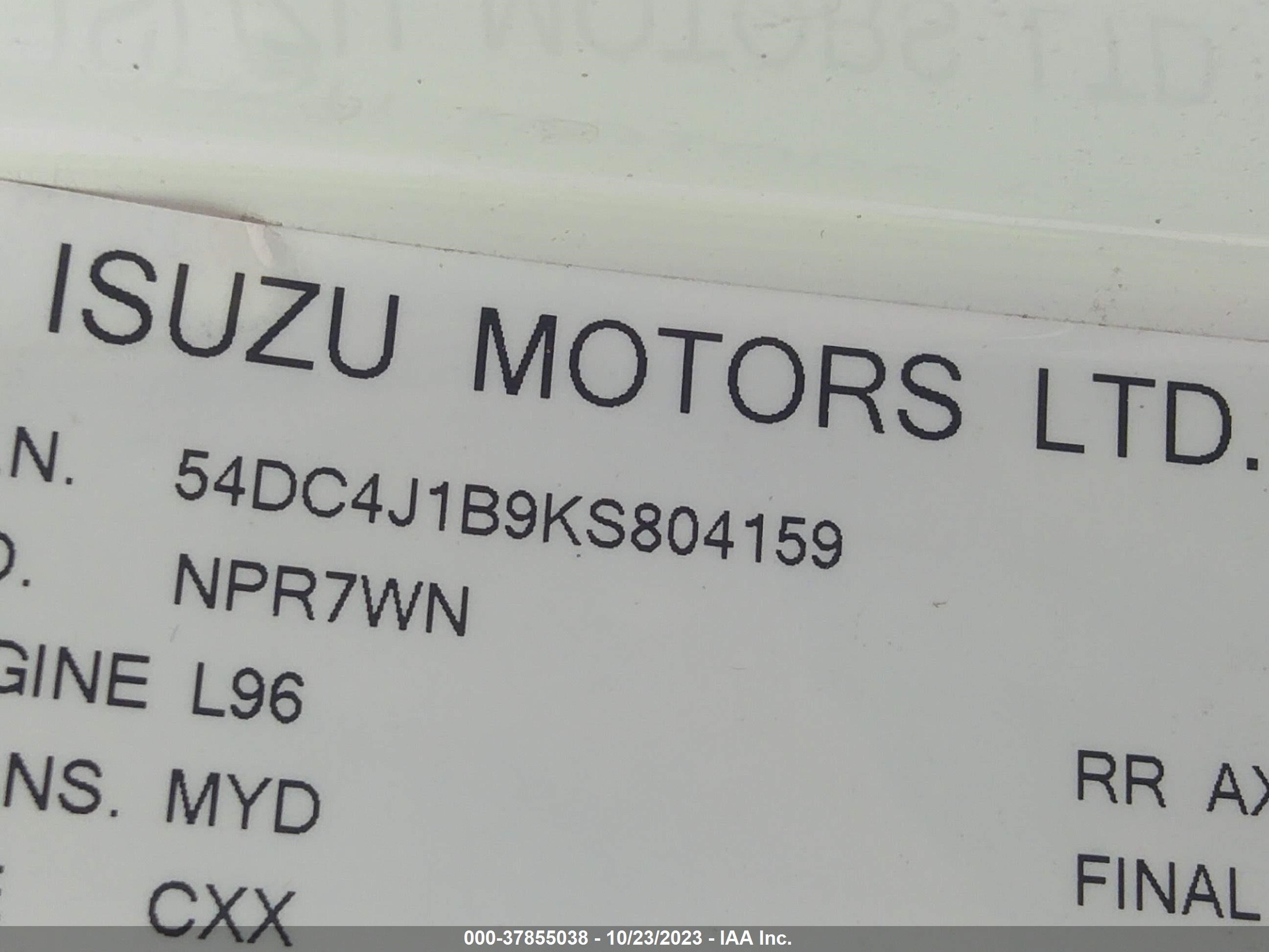 Photo 8 VIN: 54DC4J1B9KS804159 - ISUZU NULL 